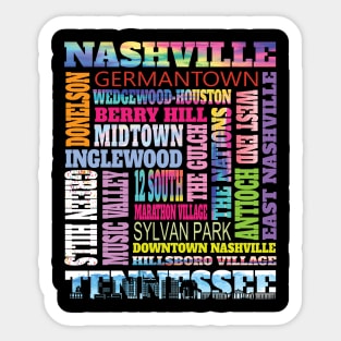 Fun Nashville Tennessee Music City Pride Neighborhoods Sticker